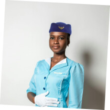 Chapéu da Stewardess Elegante Chapéu da Stewardess de Voo para Mulheres