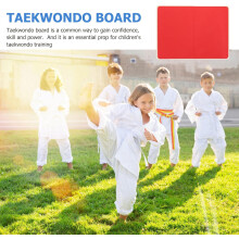 Taekwondo-Bruchbrett für mittlere Größen, 10 mm, rotes Kunststoff-Trainings- und Leistungsbrett, tragbar