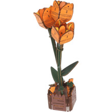 Kit de bricolage en bois pour assembler un bouquet de tulipes, modèle de fleur en bois.