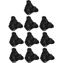 Lot de 10 culottes jetables noires pour femmes, en non-tissé respirant, couvrantes.