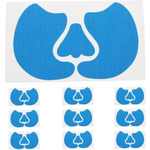 10 stuks blauwe waterdichte neusbeschermers en gezichtspatches voor volwassenen, ademend, vorstbestendig en geschikt voor koud weer.