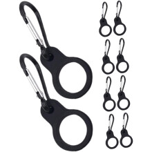 10er-Set Outdoor-Wasserflaschenclips, federbelastete schwarze Flaschenhalterung