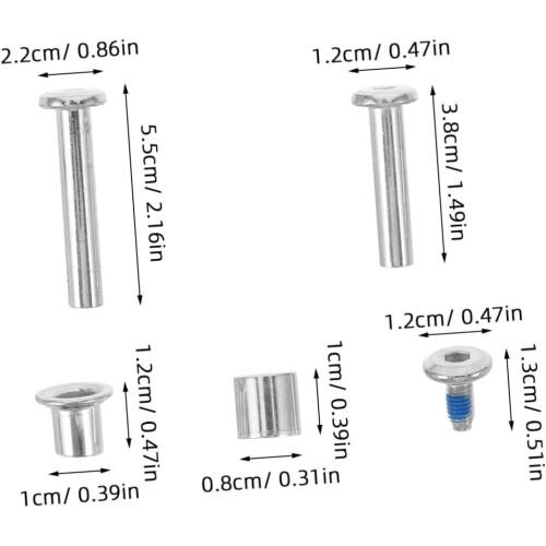Kit de repuesto de tornillos para ejes de ruedas de patines en línea 1