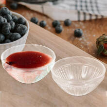 Lot de 10 petits bols à dessert ronds en verre, d'une contenance de 75 ml, compacts, légers et résistants à la chaleur.