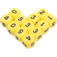 12 dados con esquinas redondeadas para juegos de matemáticas, accesorios para juegos de dados para fiestas y actividades de tablero.
