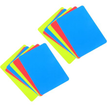 Juego de 12 tarjetas de penalización para árbitros de fútbol: rojas, amarillas y azules. Tarjetas de advertencia para oficiales de fútbol.