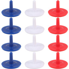 120 segnapalline da golf in plastica, strumenti di posizionamento da 18 mm, colori bianco, rosso e blu.