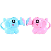 Lot de 2 pots d'arrosage éléphant, en plastique, bleus et roses, pour jouer dans la baignoire avec des garçons.