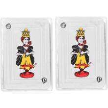 2 Schachteln Miniatur-Pokerkarten, kleine Spielkarten für Partys und Puppenhausspiele, tragbar, rot und blau