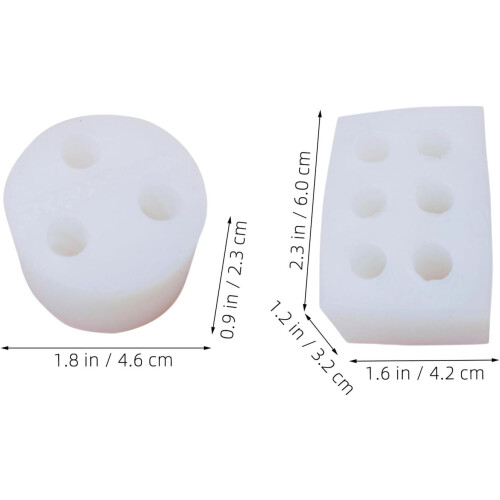 2pcs Mini Taper Candle Mold Twisted Spiral Shape Silicone Mold 1