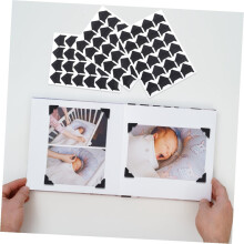 10 feuilles d'autocollants d'angle vintage rétro pour scrapbooking et collage de photos, couleurs assorties, style classique.