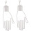 2pcs White Golf Glove Holder com Fivela forma mão Luvas de golfe macas e acessórios de suporte 1