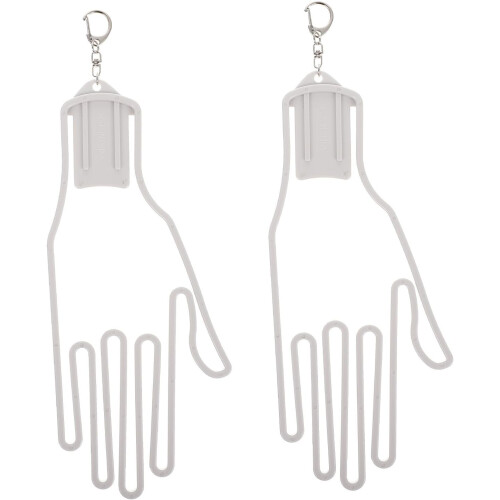 2pcs White Golf Glove Holder com Fivela forma mão Luvas de golfe macas e acessórios de suporte