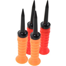 4 elastische Golf-Tees für Driving-Range-Übungsmatten, flexible, weiche Gummi-Golf-Tees in Orange und Rot