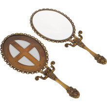 2 Stück Vintage-Faltspiegel mit ergonomischem Griff und Spiegelreflexion