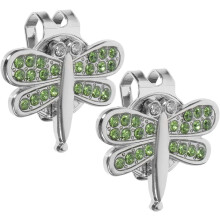 Juego de 2 marcadores de bola magnéticos con clip para gorra de golf con diseño de libélula decorativa de metal. Accesorios de golf portátiles.