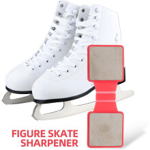 Affûteur de patins à glace double face avec pierre à aiguiser en céramique, outil d'affûtage pour hockey sur glace