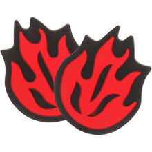 2 Stück Silikon-Tennisschlägerdämpfer mit Flammenmuster, rote Stoßdämpfer