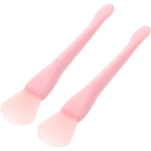 Lot de 2 pinceaux applicateurs en silicone pour masque facial, outil double tĂŞte pour soins de la peau