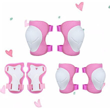 Ensemble de 6 protections pour vélo, skateboard et draisienne, rose, taille S (15-35 kg)