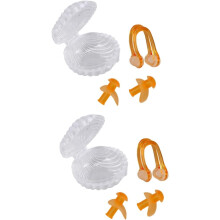 Ensemble de 2 pièces : bouchons d'oreilles et pince-nez en silicone, accessoires pour la natation et le surf