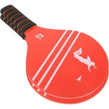 Juego de 2 raquetas de bádminton rojas de madera maciza engrosada para adultos, niños y niñas.