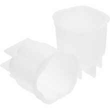 Zestaw 2 form silikonowych DIY w kształcie pąków kwiatowych, z powłoką zapobiegającą przywieraniu, do świec i ręcznie robionego mydła