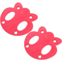 2 Stück rote Skateboard-Dichtungen aus Aluminiumlegierung in Pandaform, Anti-Sink-Deckschutz, Longboard-Zubehör