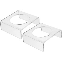 2 Stück Acryl-Basketball-Displayständer in Form eines Fußballhalters für den Schreibtisch