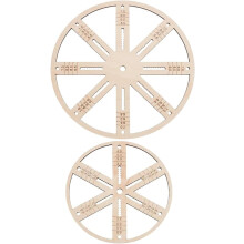 2pcs Wooden Candle Wick Holders Round Centering Device