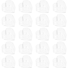 20 cajas de plástico con forma de corazón para velas, recipientes ignífugos para cera derretida, moldes para hacer velas caseras.