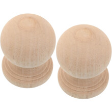 Lot de 2 embouts décoratifs en bois massif pour poteaux d'escalier ou de clôture, non finis.