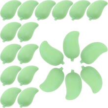 Lot de 20 gommes en caoutchouc en forme de mangue, couleur vert clair.