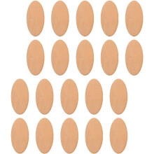 20 stuks ovale houten schijven van 2 mm dik, onbewerkt hout, voor knutselprojecten.