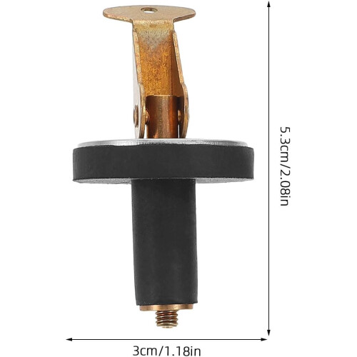 Plugs de drenagem de borracha marinha de 2pcs com vedação de latão, tampa de drenagem do convés do barco de 3/8 polegadas 1