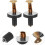 Plugs de drenagem de borracha marinha de 2pcs com vedação de latão, tampa de drenagem do convés do barco de 3/8 polegadas 8