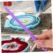 Lot de 2 bâtonnets mélangeurs en résine pour la création de bijoux, outils réutilisables en silicone pour retirer la mousse.
