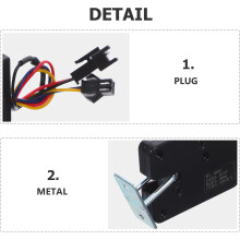 Verrou de porte électrique à servomoteur miniature 12 V CC avec interrupteur de détection