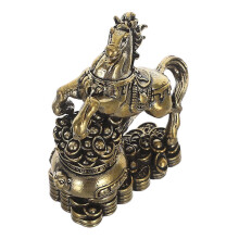Golden Brass Horse Sculpture for Decor Decorative Animal Figurine Ornament
