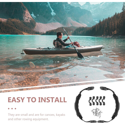 Kayak Side Mount Handle and Buckle Kit, 21pcs Nylon Strap Canoe Handle Set 2