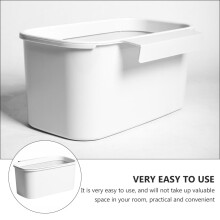 Lot de 2 poubelles suspendues blanches en ABS, design pratique.