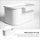 Lot de 2 poubelles suspendues blanches en ABS, design pratique. 1