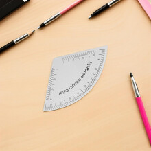 Lot de 2 guides de dessin des sourcils en PVC pour un tracé précis, outil de mesure professionnel