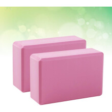 Lot de 2 blocs de yoga roses en EVA épais, antidérapants, pour la danse et le fitness, et l'équilibre.