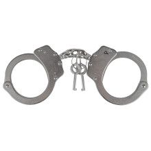 Viper TACTICAL Professional Heavy Duty Police Handcuffs Nickel Plated Steel with 2 Keys Individually