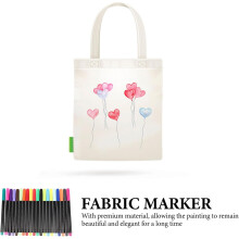 Ensemble de 20 marqueurs textiles de couleurs différentes, stylos de peinture multifonctions pour la personnalisation de vêtements et de chaussures.