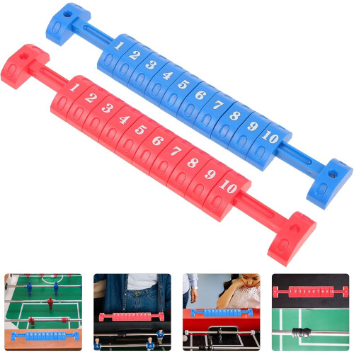 Set scoretellers voor tafelvoetbal, rode en blauwe mini-scoretellers 1