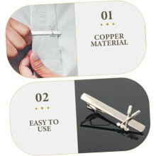 Lot de 2 pinces à cravate élégantes pour homme, style golf, faciles à utiliser et idéales pour les professionnels.