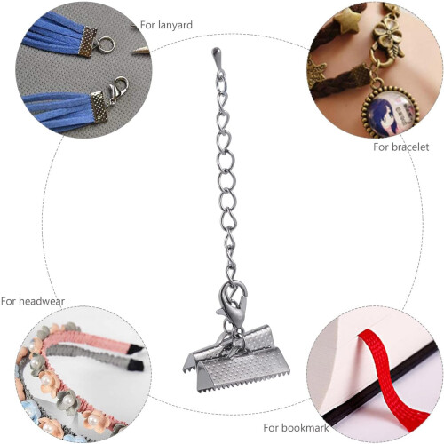 Accessoires pour embouts de cordon de 20 mm, fermoirs, extrémités de ruban, boucle en fer 2