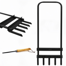 Hollow Tine 5 Spike Hand Lawn Grass Soil Aerator Outdoor Garden & Cleaning Tool
